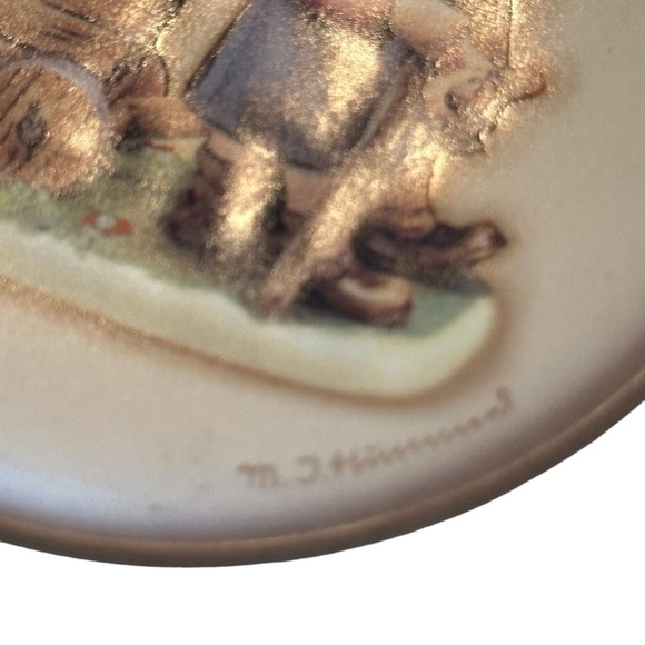 Vintage MI Hummel Mini Plate "Frohe Fahrt Pleasant Journey" / Art Collectors - Picture 4 of 6